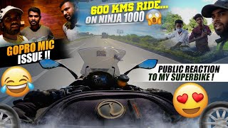 First Long Ride In My Ninja 1000 SX 😍 600 KMS Ride  CherryVlogsCV ParthiBikeRider [upl. by Adalie835]