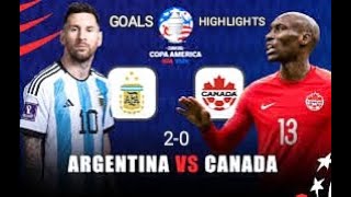 Arg vs canada semi final copa 2024 goals  argentina vs canada copa 2024 semi final highlights [upl. by Ordnazil]