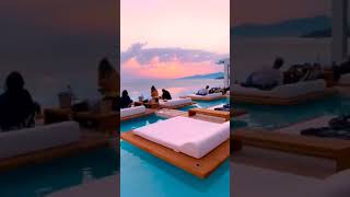 Cavo Tacoo Mykonos Greece Honeymoon Infinity Pool  Vlog Sunset [upl. by Rosella]