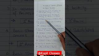 Amines Class 12 Chemistry  Order of Basicity  Best Trick 🥵Basicity trick of Amines shorts cbse [upl. by Aicilat]