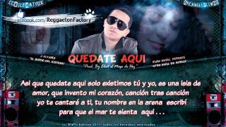 J Alvarez  quotQuedate Aquiquot con Letra ★ Romantic Latin 2011★ [upl. by Tjaden]