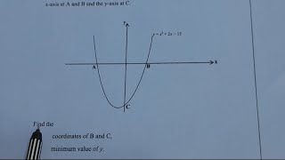 2023 g12 maths question 22b how to find the coordinates and minimum value of the curve [upl. by Desberg]