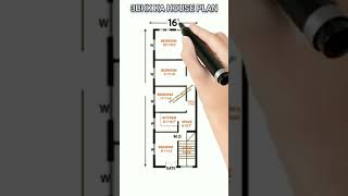 16×50 feet house plan  3bhk घर का नक्शा  800 sqft house plan  houseplan 3bhk youtubeshorts [upl. by Novehs140]