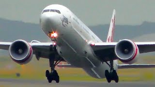 POWERFUL Boeing 777 Takeoffs From CLOSE UP  Sydney Airport Plane Spotting [upl. by Atnauqal]