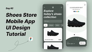 How to create Mobile App UI UX Ecommerce Design figmatutorial mobileappdesign [upl. by Aissilem]