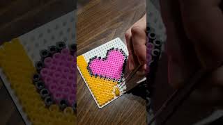 Simple perler beads idea 💡❤️ perlerbeadart perlerbeads art craft [upl. by Ashbaugh214]