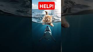 Daddy Cats Wild Shark Showdown 🐈😱 [upl. by Eelta]