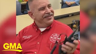 Retiring fire chief gives emotional sign off after 40 years of service [upl. by Ariel215]