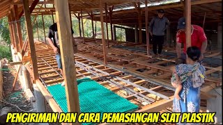 PENGIRIMAN SLAT PLASTIK LANTAI KANDANG DAN CARA PEMASANGANNYA DI PETERNAK DOMBA MALANG [upl. by Ecinereb134]