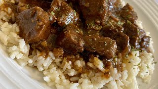 How To Make Southern Beef Tips and Gravy over White Rice [upl. by Musetta777]