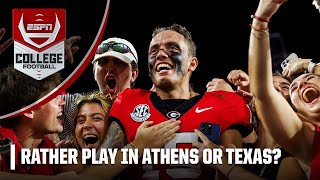 Would You Rather … Play in Athens or Texas 👀  Countdown to College GameDay [upl. by Maitund655]