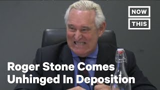 Roger Stone Comes Unhinged In New Deposition Footage  NowThis [upl. by Leatri780]