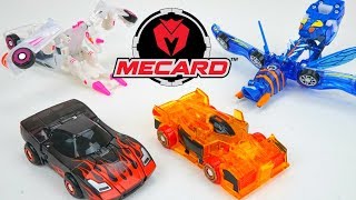 Mecard NEW Mecardimals Collection Transforming Cars Tanatos Wingtok Kangshi Unicorn Robot [upl. by Aerdnael]