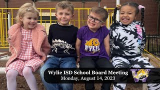 Wylie ISD School Board Meeting 81423 [upl. by Tteve465]