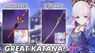 Amenoma Kageuchi Katana F2P Cocok Untuk Ayaka  Genshin Impact Indonesia [upl. by Bolanger621]