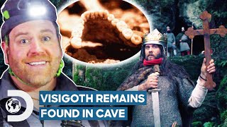 Josh Gates Explores Spanish Cave And Finds Human Remains  Expedition Unknown [upl. by Ahsenid]