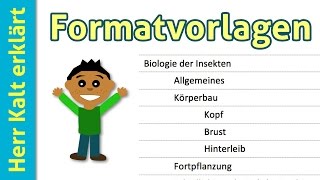 Formatvorlagen in Word – AnleitungTutorial [upl. by Ylak]