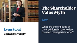 The Shareholder Value Myth  Lynn Stout [upl. by Susejedesoj]