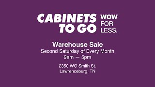 Cabinets To Go March Warehouse Sale [upl. by Neerak]