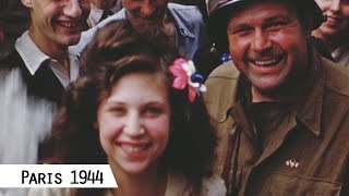 Paris  Liberation in August 1944 in color and HD [upl. by Elolcin]