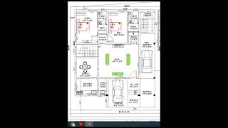 east facing double bedroom house plan with inner and outer staircase I vastu plan shorts 2bhk [upl. by Nonnahsal795]