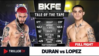 Great Fight  KO at BKFC 57 Duran vs Lopez [upl. by Lesna680]