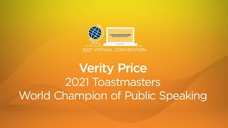 2021 Toastmasters World Champion of Public Speaking Verity Price [upl. by Waite830]