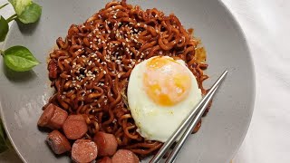 Korean Spicy Ramen Noodles Recipe  Ramen Recipe [upl. by Hcone]