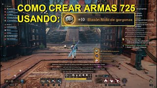 COMO USAR EL BLASÓN NIDO DE GORGONAS PARA CONSEGUIR ARMAS 725  NEW WORLD AETERNUM [upl. by Assyram747]