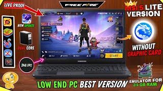 New Msi App Player Lite Emulator For Low End PcLaptop 2025  Dual Core Pc Mai Free Fire 120FPS Mai [upl. by Leverett]