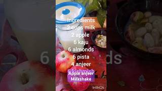 Apple anjeer milkshake for weightloss healthyfood weightloss nosugar [upl. by Annahgiel]