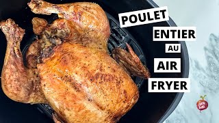 POULET ENTIER AU AIR FRYER 🍗🐓 AIRFRYER recette poulet [upl. by Arocahs]