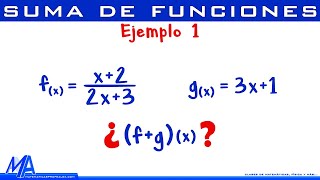 Suma de funciones  Ejemplo 1 [upl. by Aidroc]