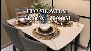 Visit to Singapore HDB Showflat Part 1 l 2 Room Flexi 3 Room HDB [upl. by Kronick89]