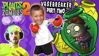 Plants vs Zombies 2 Egyptian VASE BREAKER w Mike  Dad amp Son Face Cam MiniGame Challenge [upl. by Aicrop]