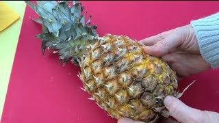 Ananas schneiden und schälen mit einem Ananasschneider [upl. by Hallvard]