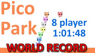 World Record Pico park Speedrun Multiplayer 8 players 10148 [upl. by Nohsed]