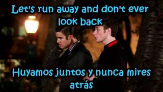 Glee  Teenage dream Acoustic  Sub spanish with lyrics [upl. by Ecinnaj911]