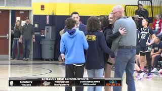 Simsbury High School Girls Varsity Basketball  February 3 2024 [upl. by Rudich]