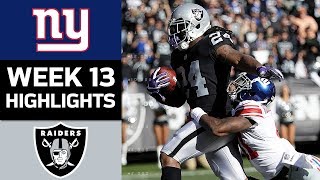 Giants vs Raiders  NFL Week 13 Game Highlights [upl. by Ayanad]