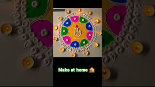 Very easy rangoli es Diwali jaroor banaye youtubeshorts diwali short [upl. by Anigroeg205]