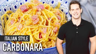 Traditional Carbonara Recipe No Cream for 2  With Egg amp Bacon Ad [upl. by Ylrbmik396]