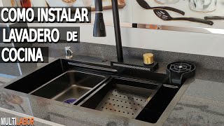 Como instalar un fregadero de cocina  Lavadero de cocina [upl. by Dorrej296]