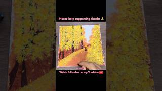 Yellow Spring Road Painting shorts painting satisfying trending video [upl. by Lehar]