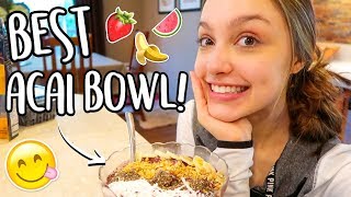 Making the Best Acai Bowl Ever Sydney Serena Vlogs [upl. by Zevahc]