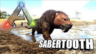 TAMING SABERTOOTH  BASE TOUR COMING SOON  ARK MOBILE  01 [upl. by Myrta]