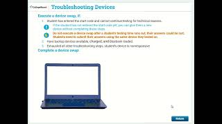 College Board PSATSAT Troubleshooting Device Swap [upl. by Higinbotham]