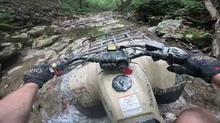 PA Atv Creek Riding Alone [upl. by Ilrebmik]