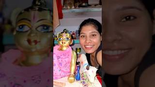 कृष्ण जी का आशीर्वाद 🥹🙏  Aarti sahu  shorts krishna [upl. by Fernanda]