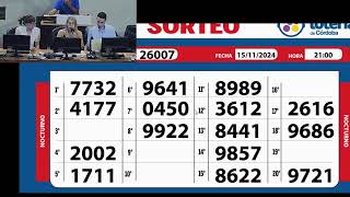 Sorteo de Quiniela NOCTURNO Nº 26007 – 15112024 – 2100 hs [upl. by Nailij]